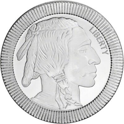 1 oz Silver Round SilverTowne Buffalo Stackable .999