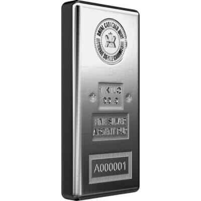 32.15 oz Kilo RCM Silver Bar - Royal Canadian Mint .999 Fine