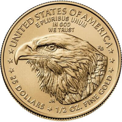 2024 American Gold Eagle 1/2 oz $25 - BU