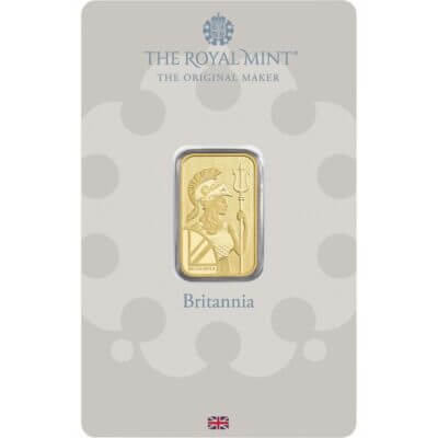 5 gram Gold Bar - Royal Mint Britannia - 999.9 Fine in Assay
