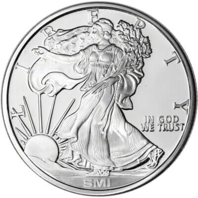 1 oz. Silver Round - Sunshine Liberty - .999 Fine