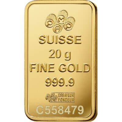 20 gram Gold Bar - PAMP Suisse - Fortuna - 999.9 Fine in Sealed Assay