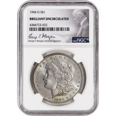 1904 O US Morgan Silver Dollar $1 - NGC Brilliant Uncirculated