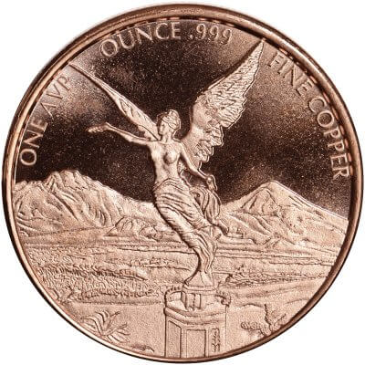 1 oz. Highland Mint Copper Round .999 Fine - Libertad - Tube of 20
