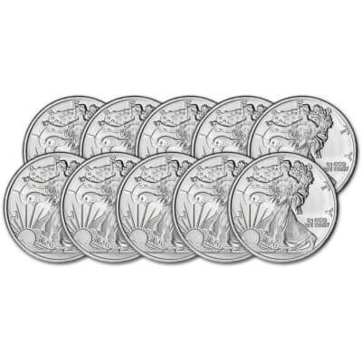 TEN (10) 1 oz. Highland Mint Silver Round Walking Liberty Design .999 Fine