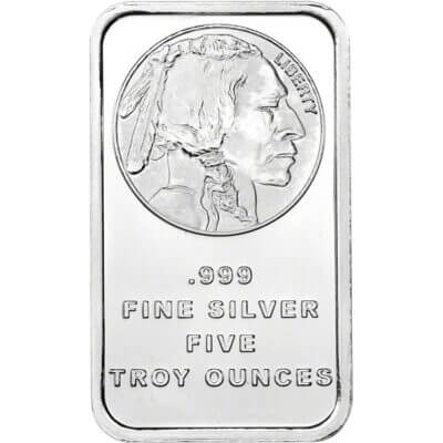 5 oz. SilverTowne Silver Bar - Buffalo Design - 999 Fine