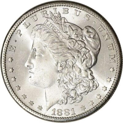 1881 S US Morgan Silver Dollar $1 - BU
