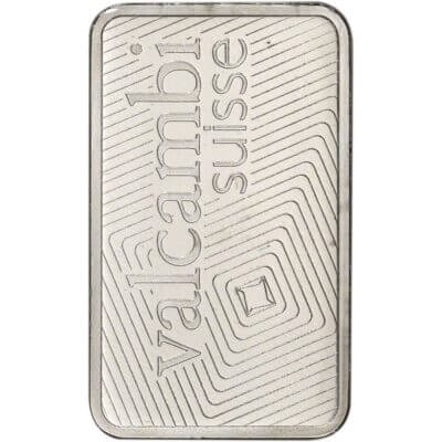 10 gram Platinum Bar - Valcambi Suisse - 999.5 Fine in Sealed Assay