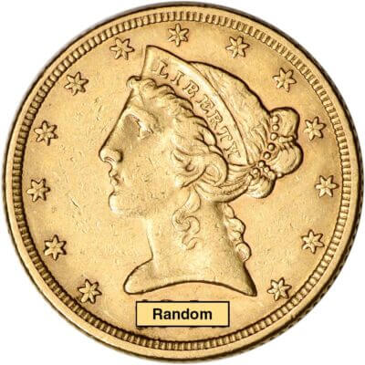 US Gold $5 Liberty Head Half Eagle - VF - Random Date
