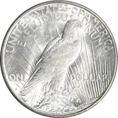 1923 S US Peace Silver Dollar $1 - AU