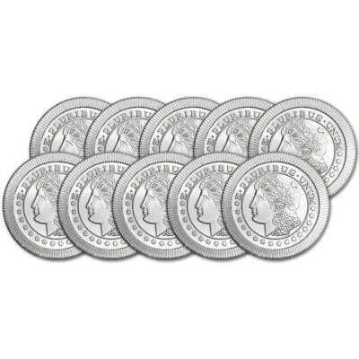 TEN (10) 1 oz. Silver Round - Morgan Stackable .999