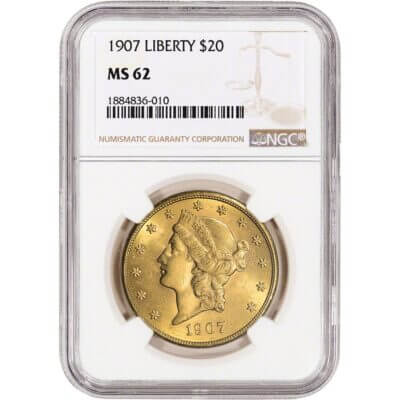 US Gold $20 Liberty Head Double Eagle - NGC MS62 - Random Date