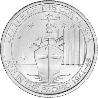 Australia Silver War in the Pacific 1/2 oz 50C - BU Roll of 25 Coins Random Date