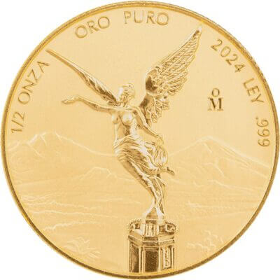 2024 Mexico Gold Libertad Reverse Proof 1/2 oz 1/2 Onza
