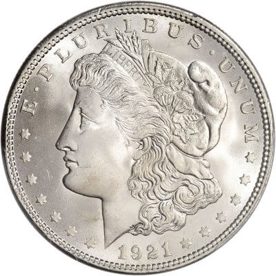 1921 US Morgan Silver Dollar $1 - PCGS MS63 - Random Label