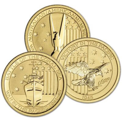 Australia Gold War in the Pacific Series - Random Date - 1/4 oz - $25 - BU