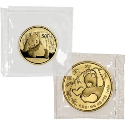 China Gold Panda 1 oz - BU - Mint Sealed - Random Date