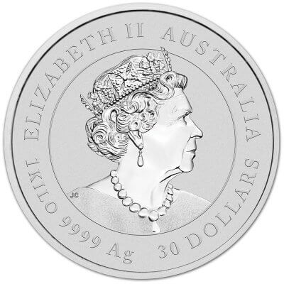 2023 P Australia Silver Lunar Series III Year of the Rabbit Kilo 32.15 oz $30 BU