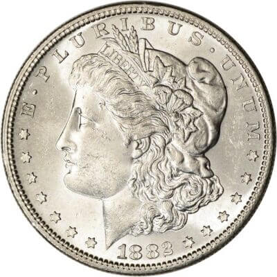 1882 S US Morgan Silver Dollar $1 - BU