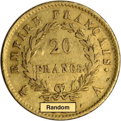 France Gold 20 Francs (.1867 oz) - Napoleon I - Avg Circ - Random Date