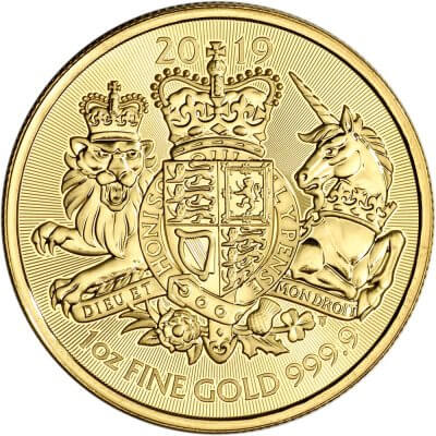2019 Great Britain Gold Royal Arms £100 - 1 oz - BU