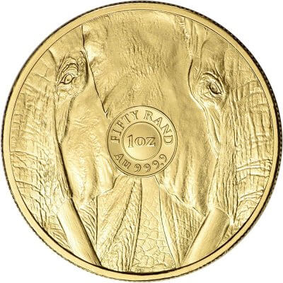 2022 South Africa Gold Big Five Elephant 50 Rand - 1 oz - BU