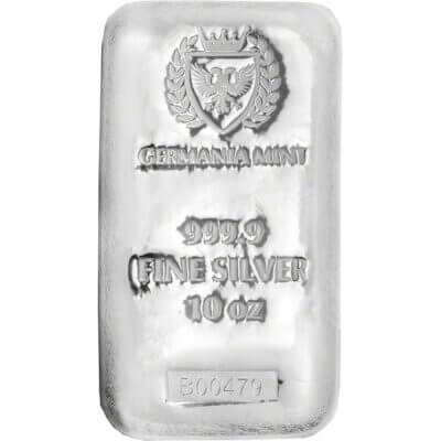 10 oz Germania Mint Silver Bar 999 Fine