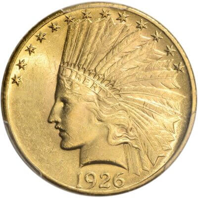 US Gold $10 Indian Head Eagle - PCGS MS63 - Random Date