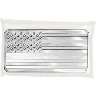 10 oz. Highland Mint Silver Bar - Flag Design - .999 Fine