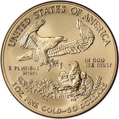 2018 W American Gold Eagle 1 oz $50 Uncirculated Coin - Burnished in OGP