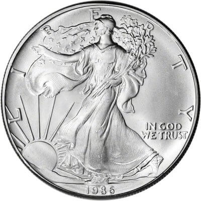 1986 American Silver Eagle Coin - NGC MS69
