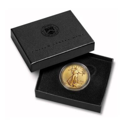 2021 W American Gold Eagle Type 2 Burnished 1 oz $50 in OGP