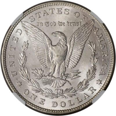 1887 US Morgan Silver Dollar $1 - NGC MS65