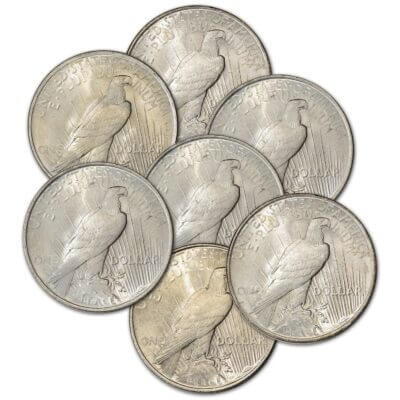 US Peace Silver Dollar - Roll of 20 coins - BU - Random Date