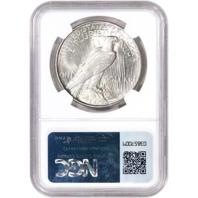 1923 D US Peace Silver Dollar $1 - NGC Brilliant Uncirculated