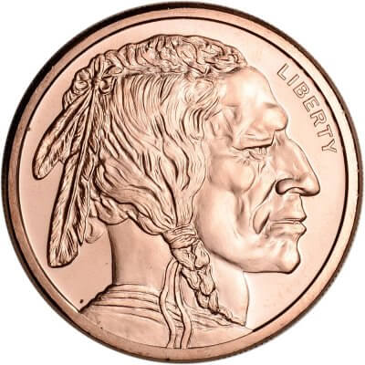 2 oz Golden State Mint Copper Round Buffalo .999 Fine