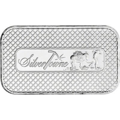 1 oz. SilverTowne Silver Bar - Retro Bald Eagle Design - 999 Fine
