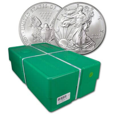 2015 American Silver Eagle 1 oz $1 - BU - Sealed 500 Coin Monster Box