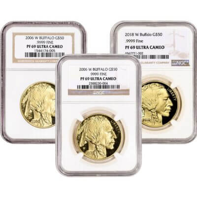American Gold Buffalo 1 oz $50 - NGC PF69 Random Date and Label