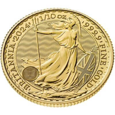 2024 Great Britain Gold Britannia £10 1/10 oz - BU