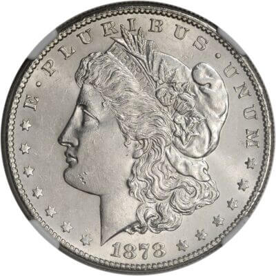 1878 S US Morgan Silver Dollar $1 - NGC Brilliant Uncirculated