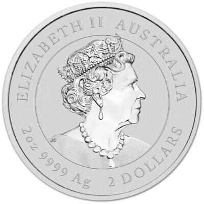 2023 P Australia Silver Lunar Year of the Rabbit 2 oz $2 - BU - Ten 10 Coins
