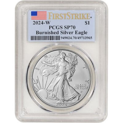2024 W American Silver Eagle Burnished - PCGS SP70 First Strike