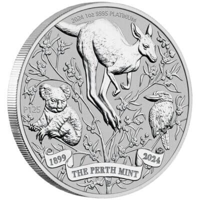 2024 P Australia Platinum Perth Mint 125th Anniversary - 1 oz - $100 - BU