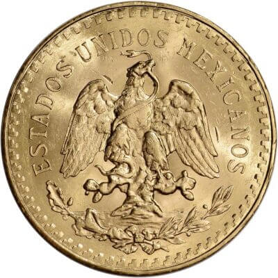 Mexico Gold 50 Pesos - AU/BU - Random Date - 1.2056 oz.