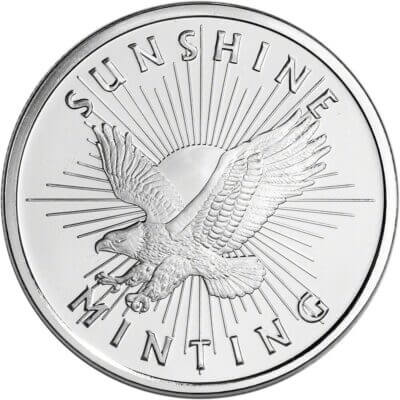 1 oz. Silver Round - Sunshine Minting - .999 Fine (Lot, Roll, Tube of 20)