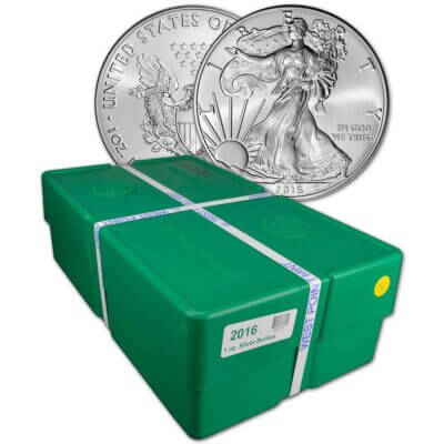 2016 American Silver Eagle 1 oz $1 - BU - Sealed 500 Coin Monster Box