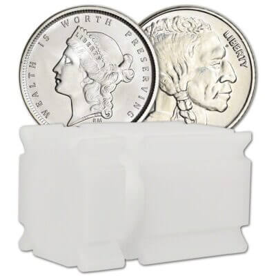 1/2 oz Silver Round - Random Brand Secondary Market .999 Fine Tube of 20