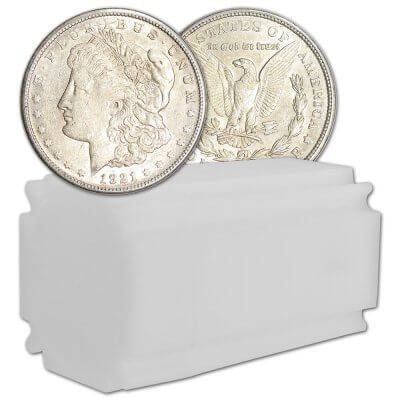 1921 S Morgan Silver Dollar Coin $1 - AU - Roll of 20