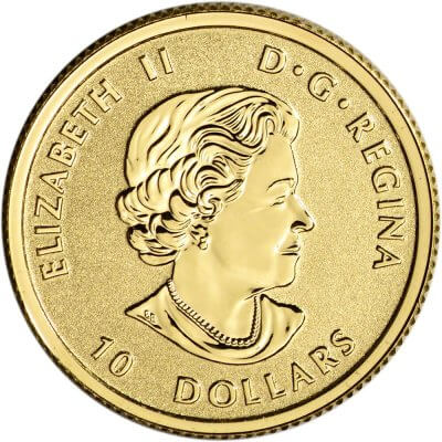 2019 Canada Gold Wild Horse 1/4 oz $10 - Reverse Proof